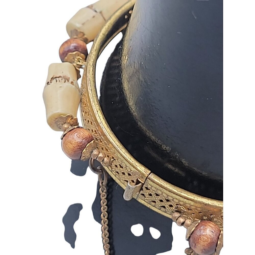 Miriam Haskell Rare Hinged Clamper Bangle Bracele… - image 3